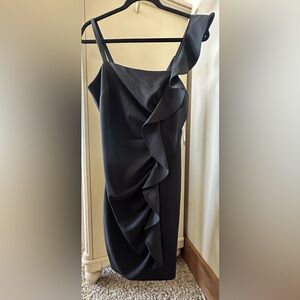 Guess One Shoulder Ruffle Dress